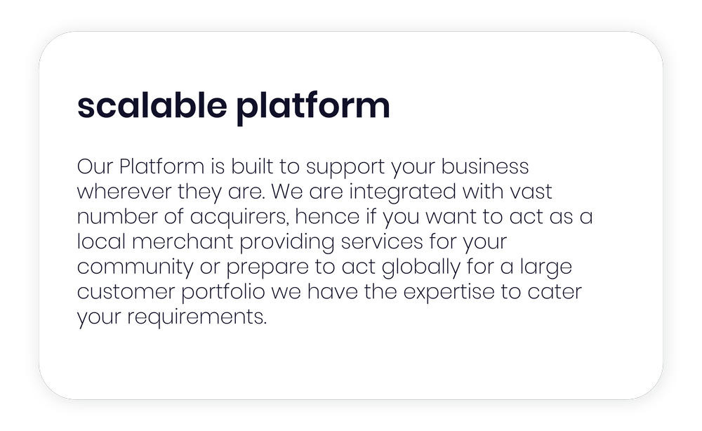 Scalable Platform